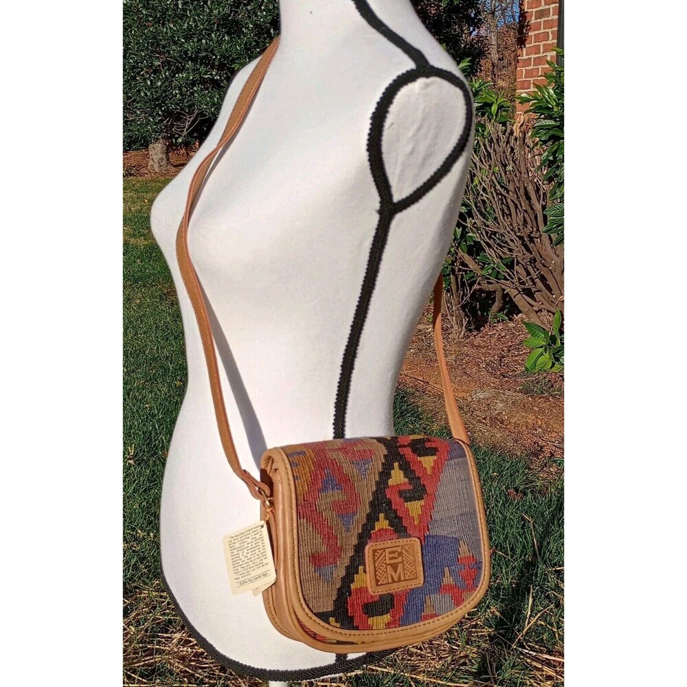 EM MAY Turkish‎ Kilim Wool Handbag, Purse Unique & Beautiful NWT 8x7 Inches